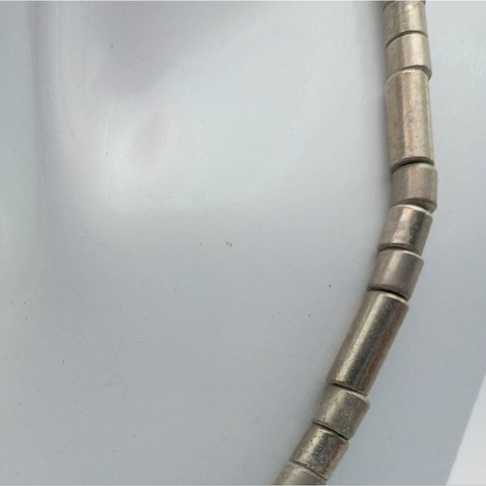Solid silver‎ tube spacer highway to heaven necklace